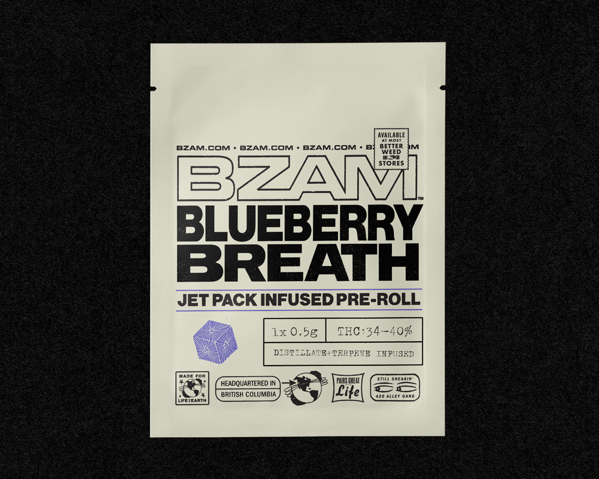 BZAM™ Blueberry Breath Jet Pack Infused Pre-Rolls